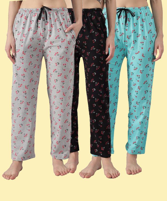 trendy world Pack of 3 Women Pyjama-picture-21