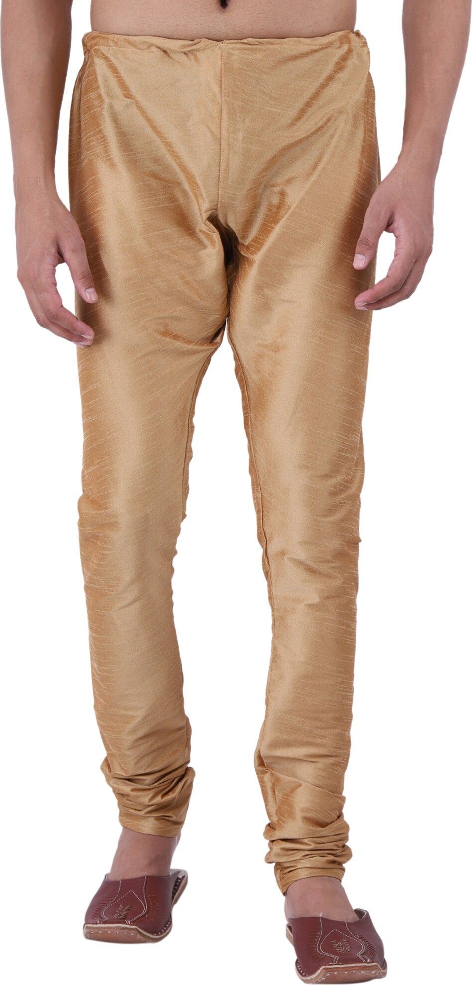 Sadree Men's Bottom Wear Ethnic Chudidar Gold Pyjama For Men Men Pyjama