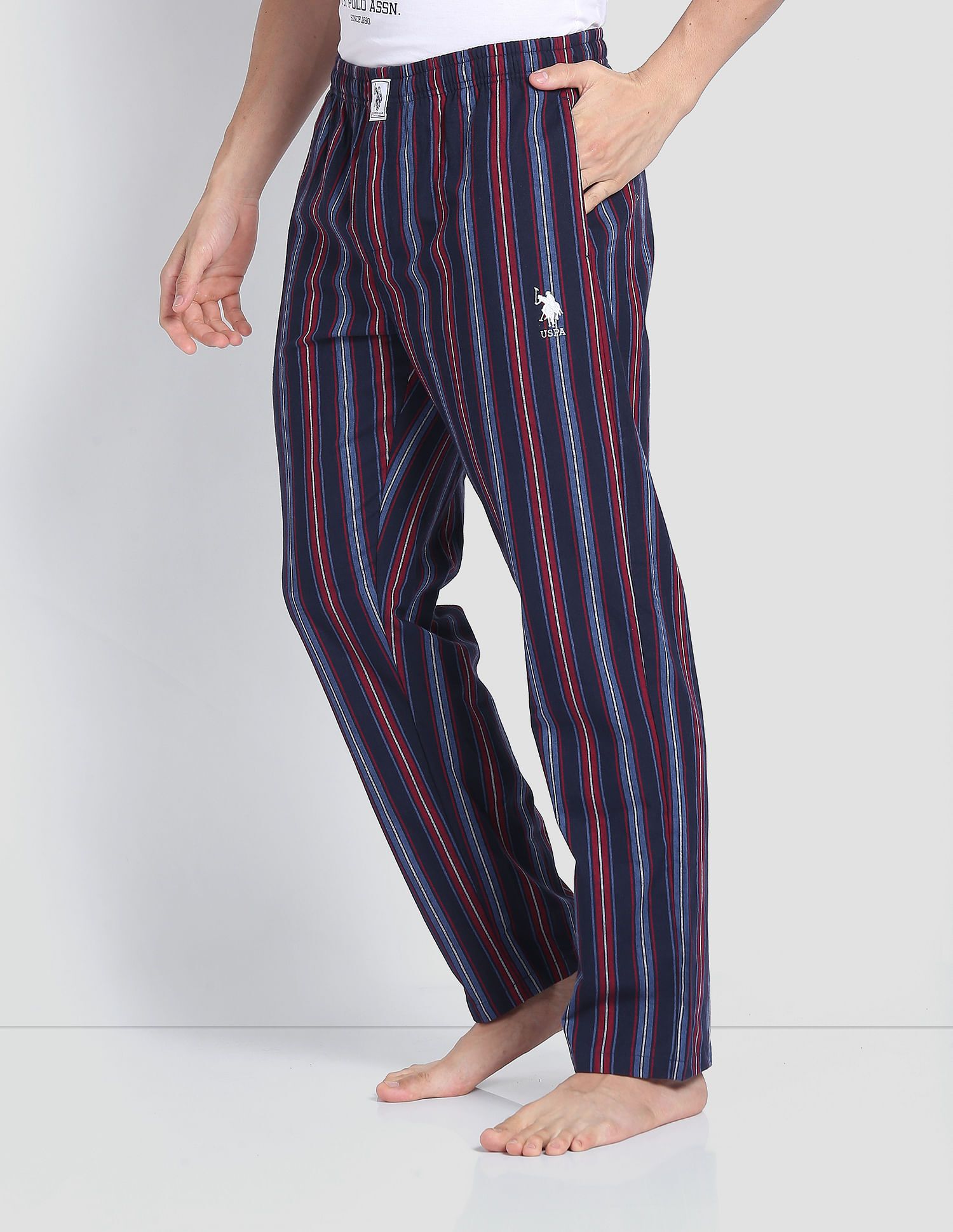 u.s. polo assn. Striped Cotton LP001 Lounge Pants - Pack Of 1 Men Pyjama-picture-20