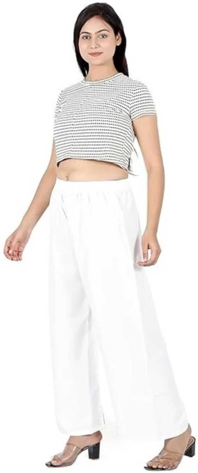 nasir dresses Women Black Wide Leg Palazzo Pants | High Waist Flared Palazzo for Women Women Pyjama-picture-11