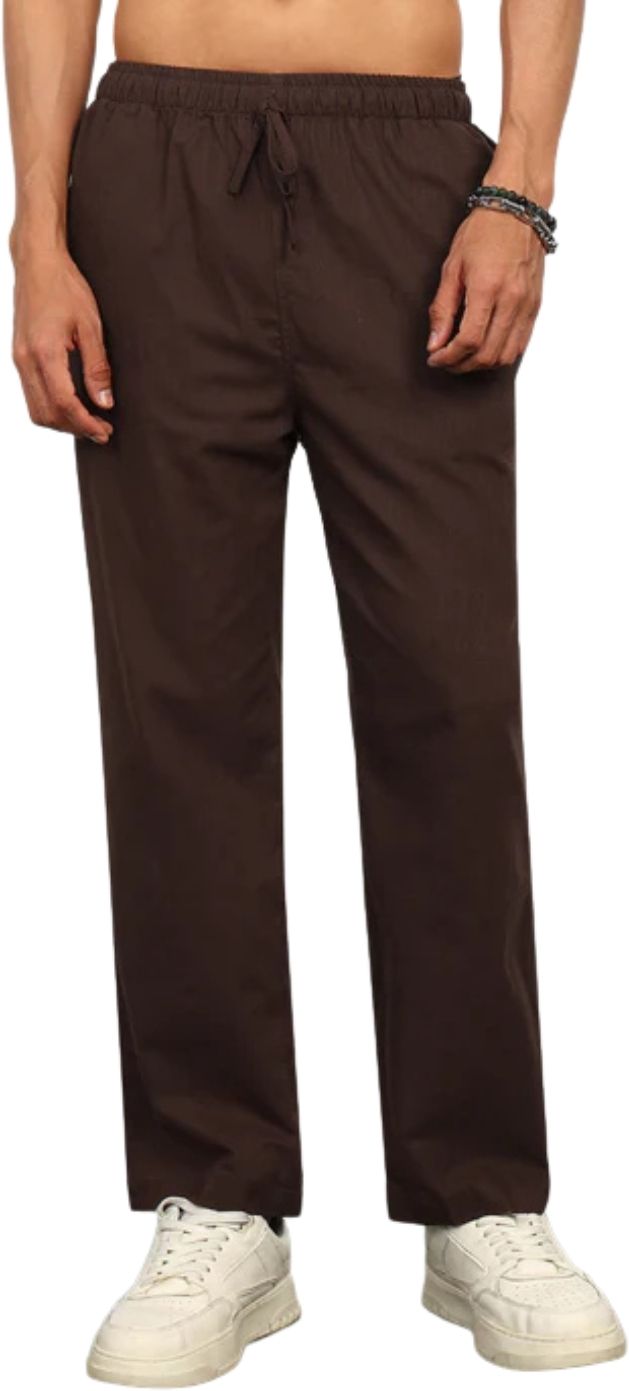 Men’s Brown Loose Fit Cotton Pajama Men Pyjama-image-32