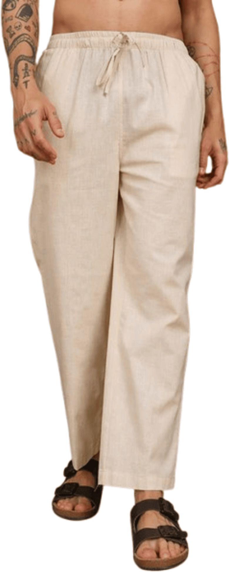 trendy buyzaar Beige Comfort Linen Pyjama Men Pyjama-picture-19
