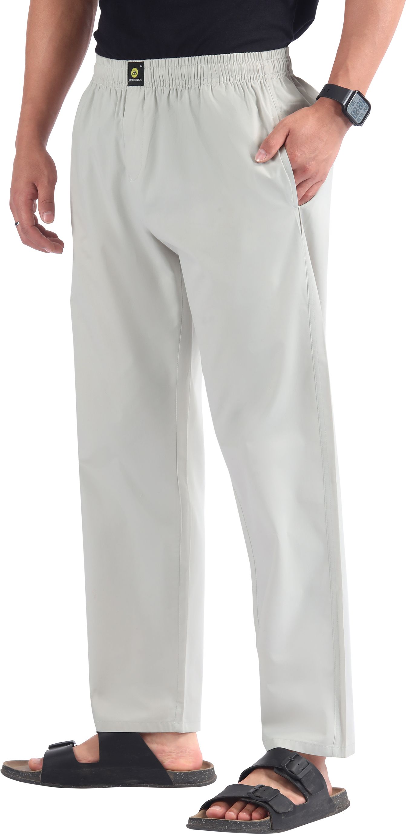 Light Grey Regular-fit Pyjamas Men Pyjama-image-41