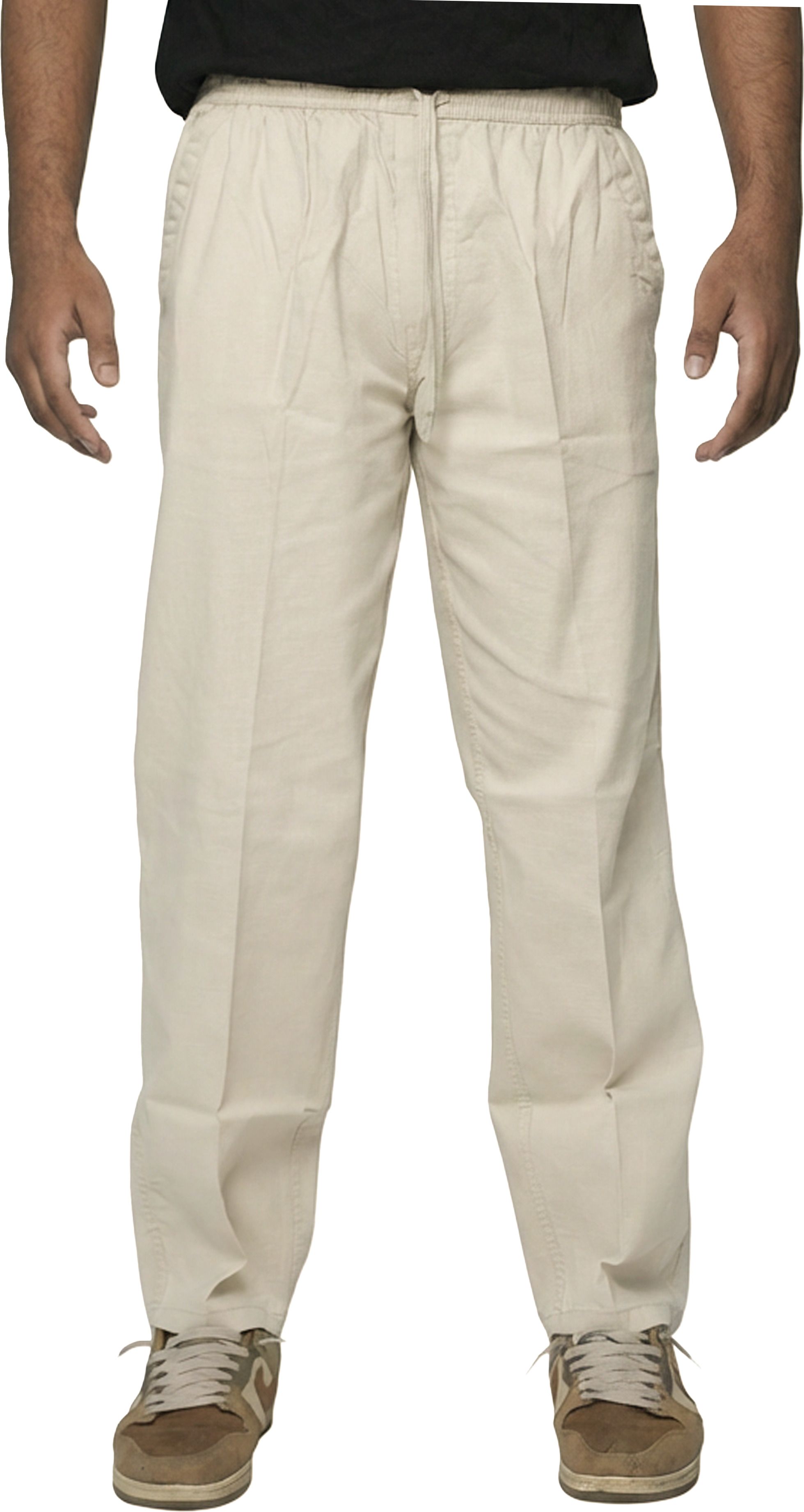 Men's Premium Cotton-Linen Payjama , Soft, Tailored-Comfort | Size - 38 Men Pyjama-image-22