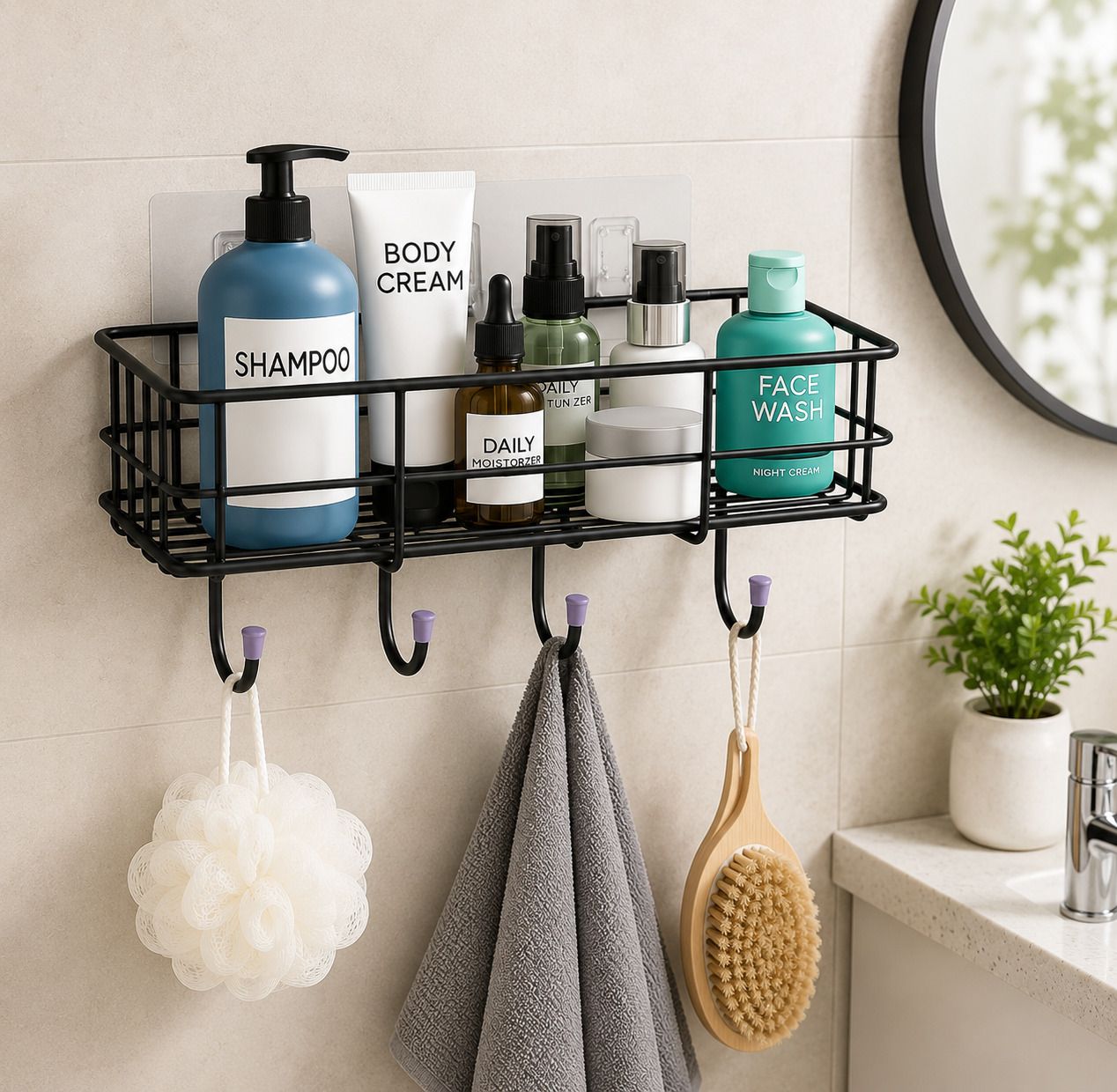 hifivecart Black hook Shelf Cast Iron Wall Shelf-picture-29