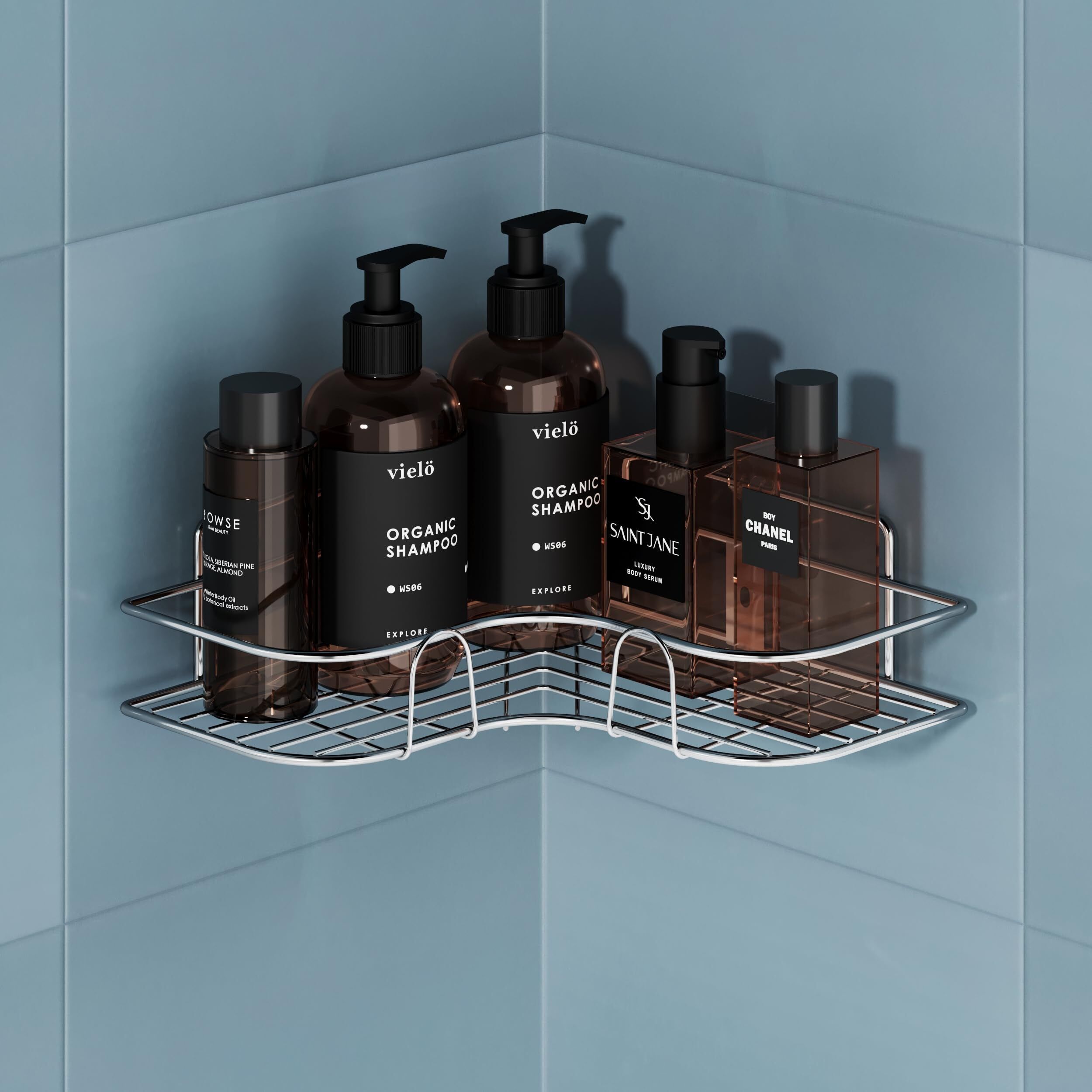 zolento Stainless Steel Multi-use Rack / Bathroom Shelf / Kitchen Shelf Stainless Steel Wall Shelf-picture-0
