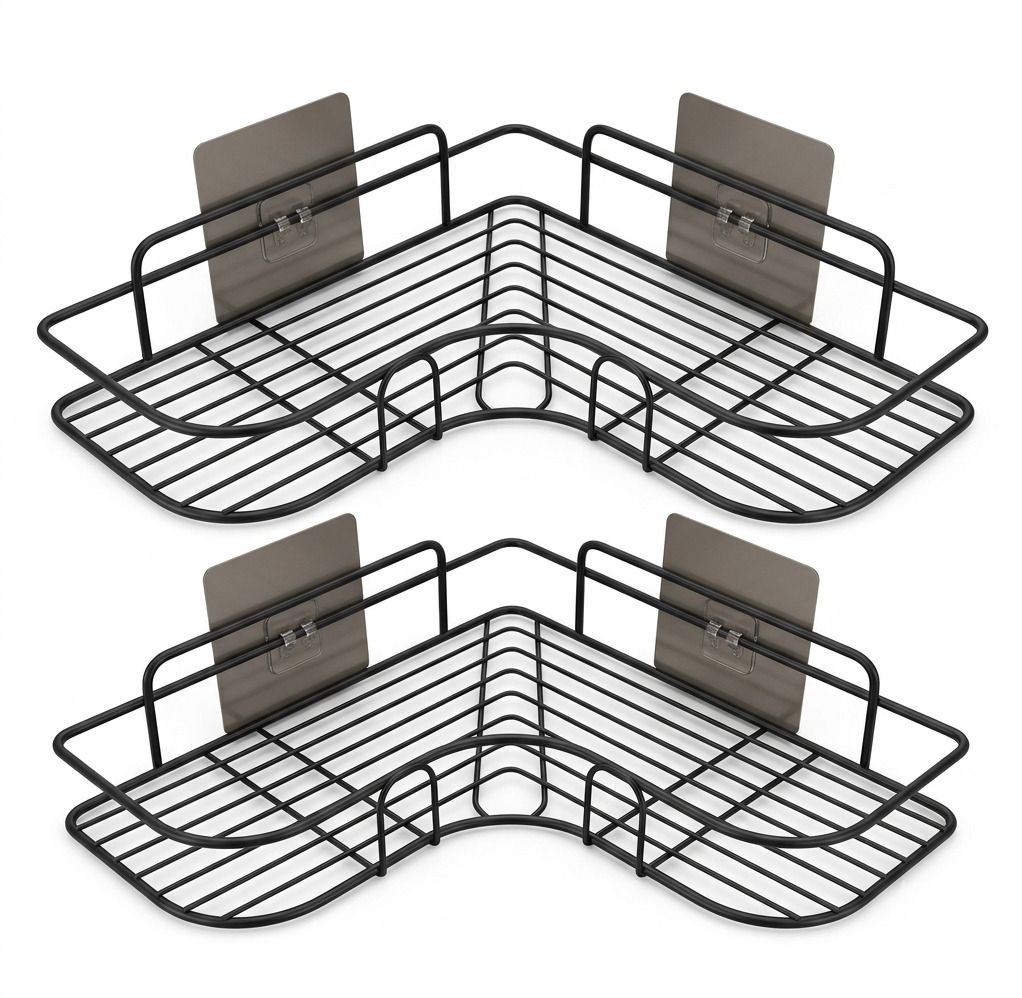 Bathroom corner shelf Iron Wall Shelf-image-40