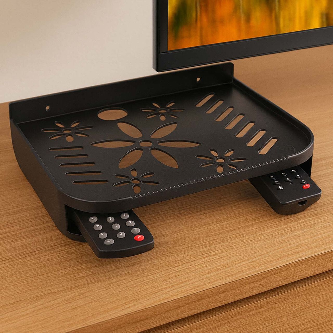 Set Top Box Stand/DTH Stand/WIFI Router Stand , Wall Mount Remote Holder Plastic Wall Shelf-image-25