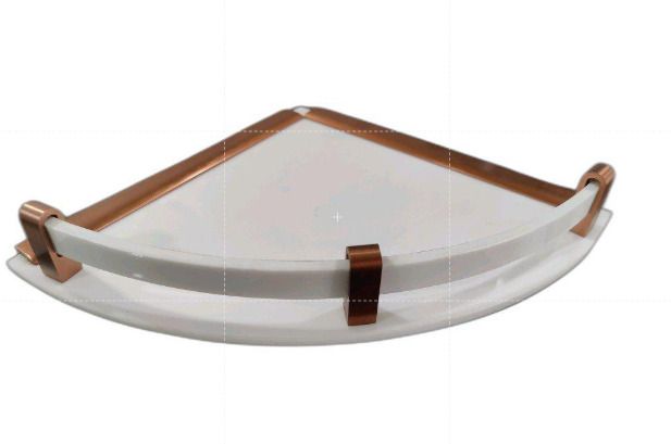 eba Acrylic Corner Shelves with SS Railing Acrylic, Stainless Steel Wall Shelf-picture-19