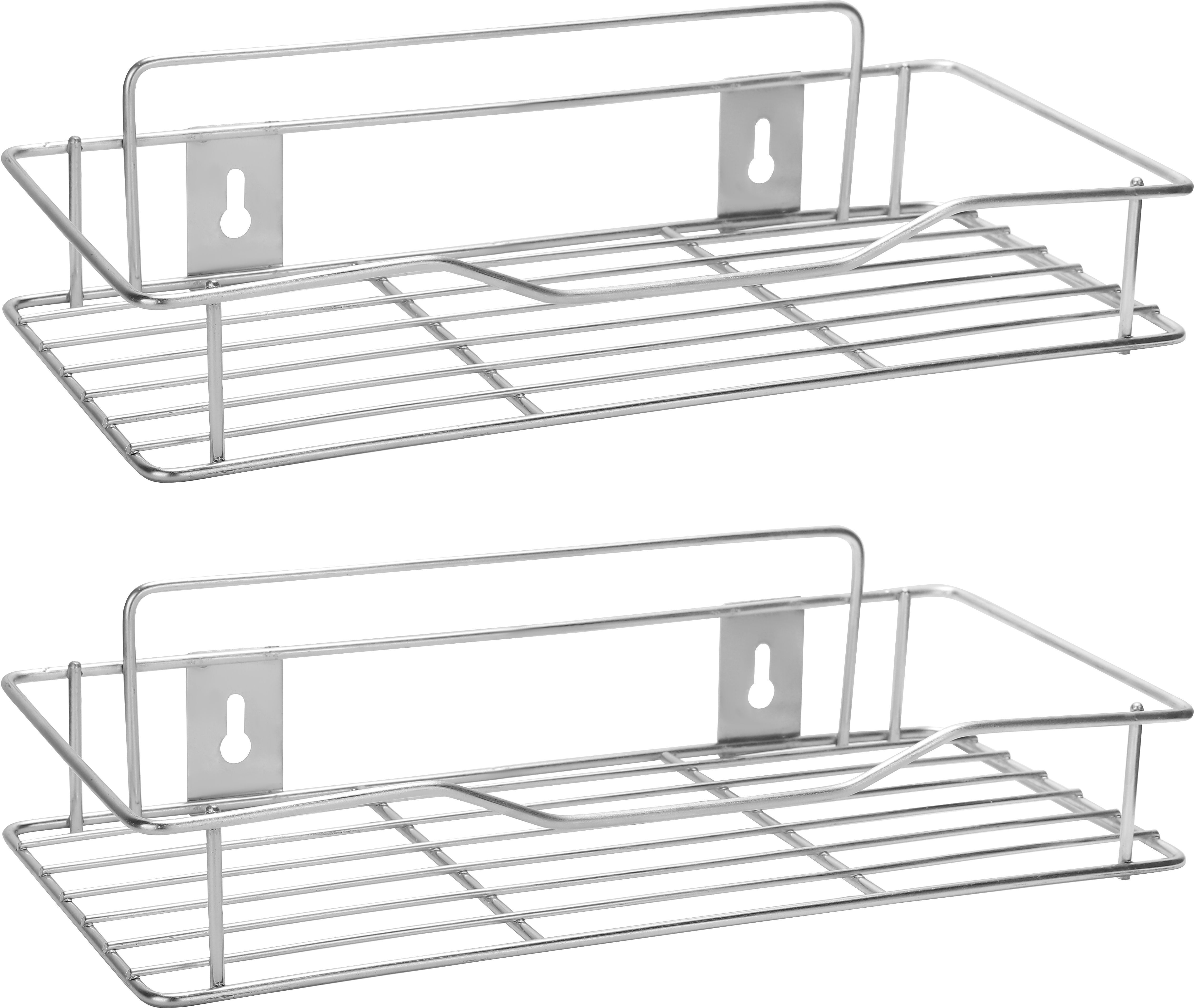 techsrmaji Wall Mount Shelves Pack of 2 Storage Bathroom/Kitchen Shelf Steel Wall Shelf-picture-12