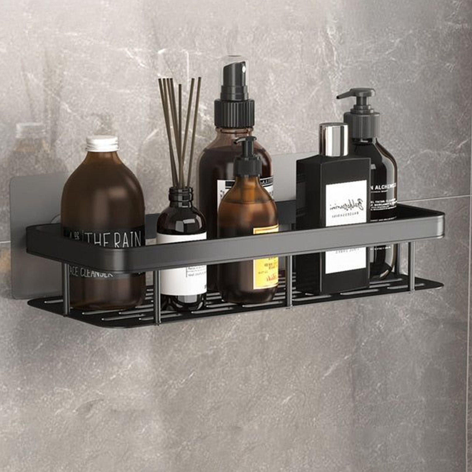 zenzone Self Adhesive Multipurpos Shelf/Rack for Bathroom/Kitchen Organiser Without Dril Plastic Wall Shelf-picture-13