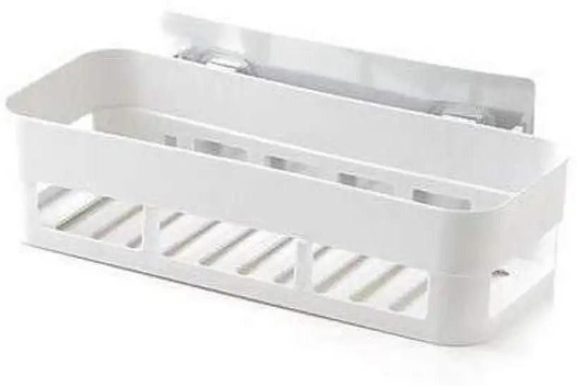 sjk Self Adhesive Multi-Purpose Wall Hanging BATHROOM floating Shelf Plastic Wall Shelf-picture-28