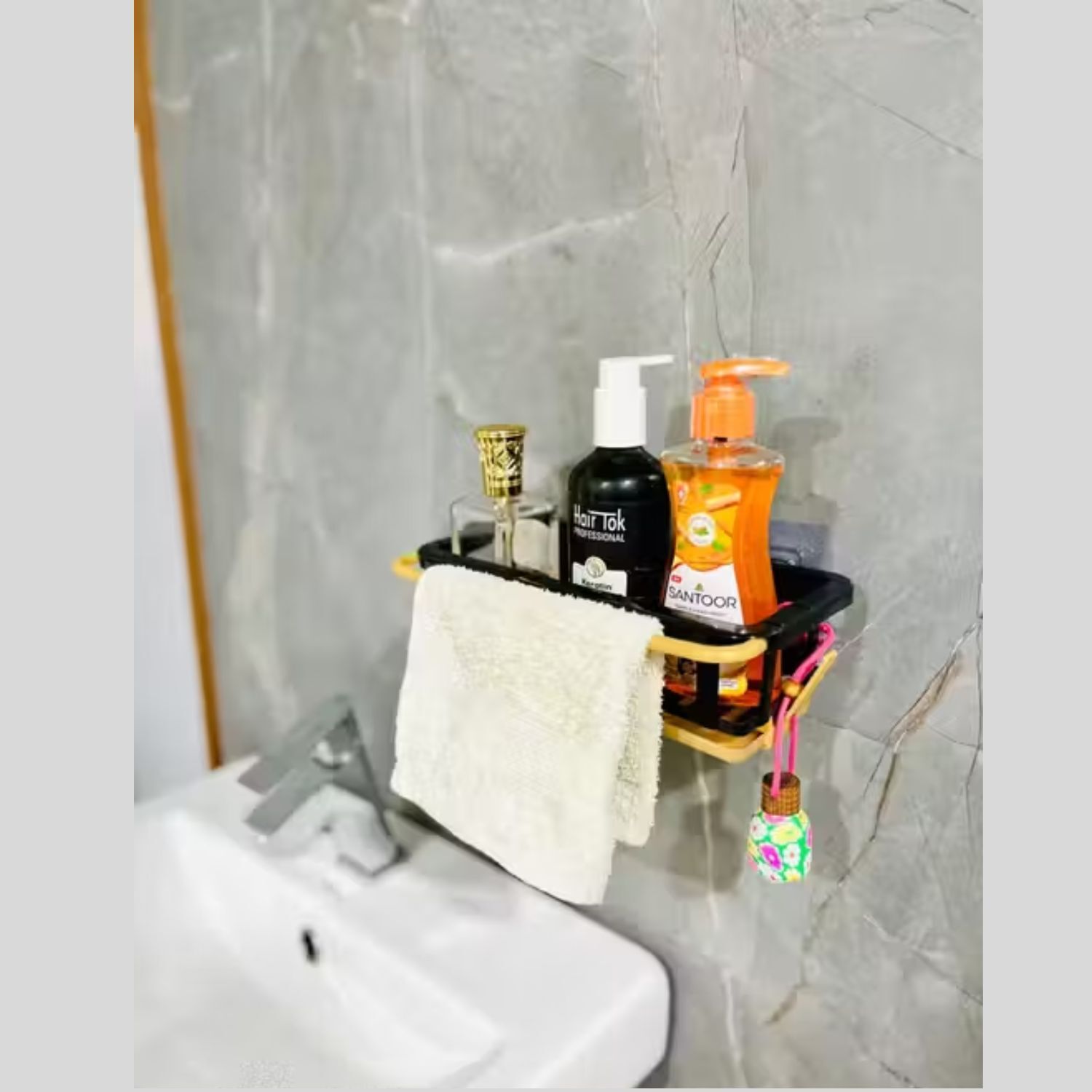 sbt Kitchen Sink Organiser Tray, Retractable Hanging Drain Rack Plastic Wall Shelf-picture-24