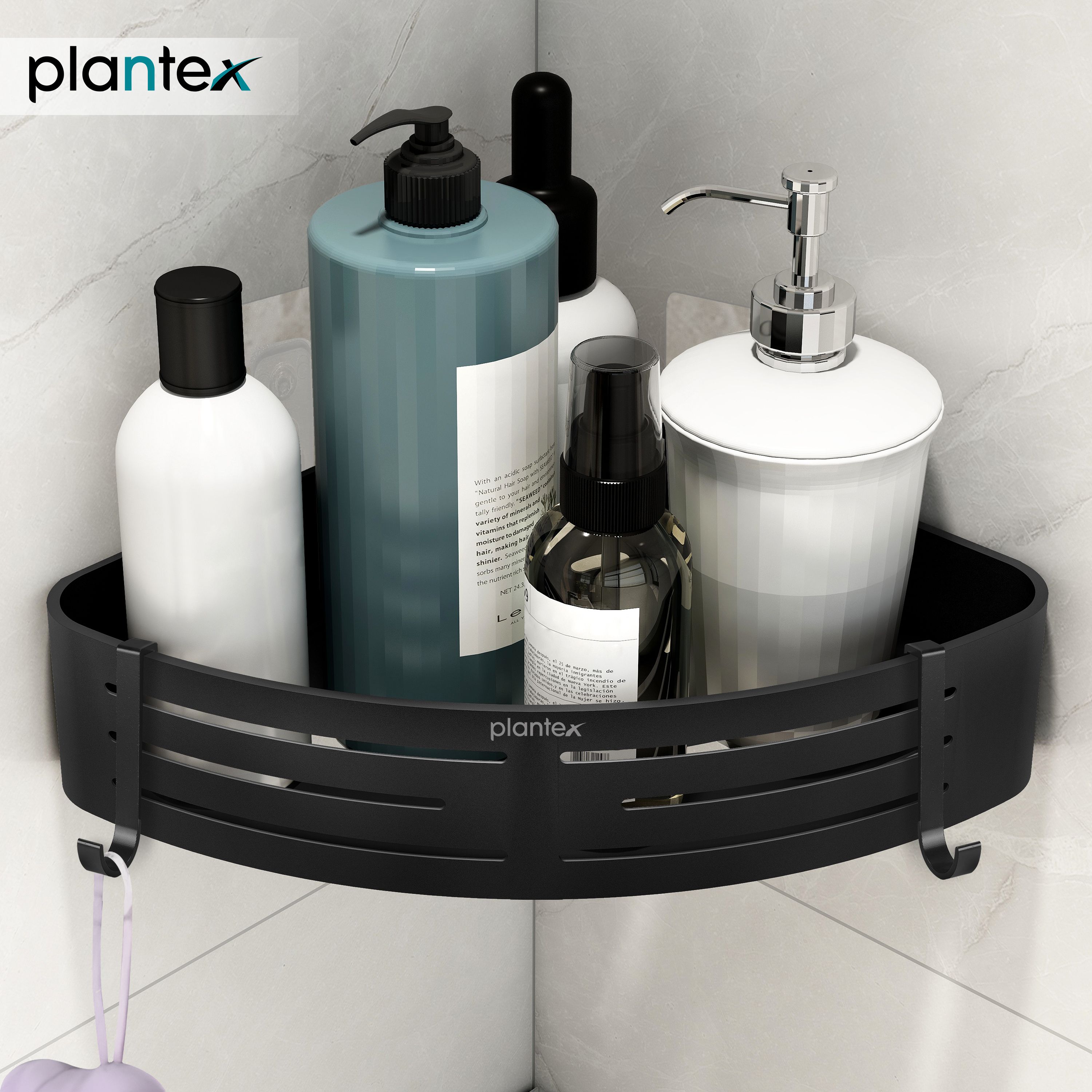 Shelf for Bathroom/Corner Shelf/Organizer Shelf with Self Adhesive Sticker-9x9in Aluminium Wall Shelf-image-37