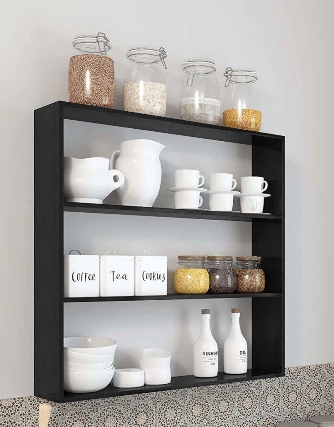 Wooden Wall Mounted Racks, Organizer, for Kitchen MDF (Medium Density Fiber) Wall Shelf-image-21