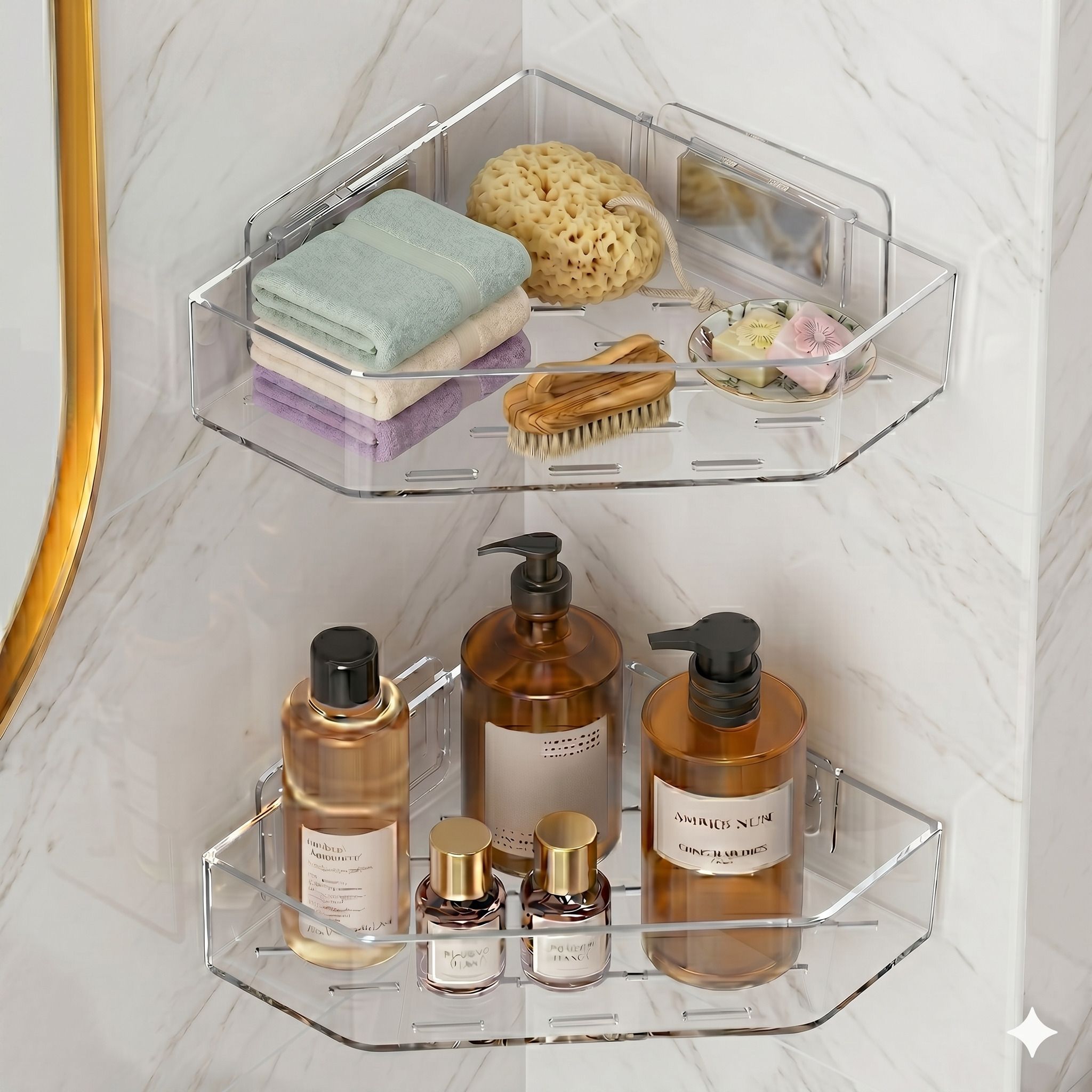 senkiddpro 2 TRANSPRENT CORNER Acrylic Wall Shelf-picture-1