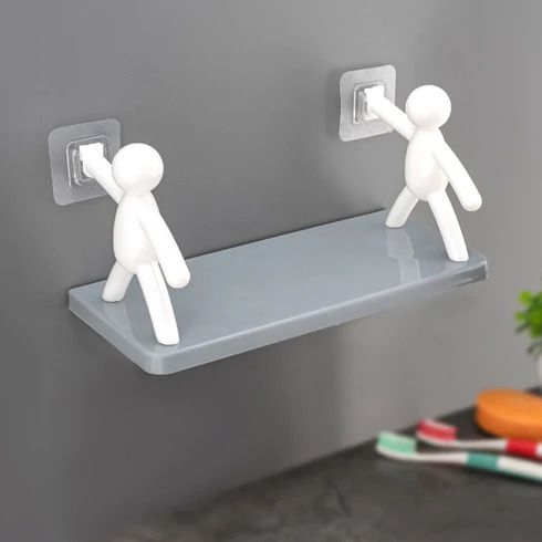 khooshbu creation Shelf for Wall Mounted Shelf for Bathroom Rack Plastic Wall Shelf-picture-47