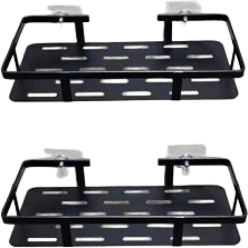 parmeshwar sales 2 Pcs Metal Heavy Duty Self Adhesive Wall Shelf, Modern Style, Bathroom Shelf Iron Wall Shelf-picture-12