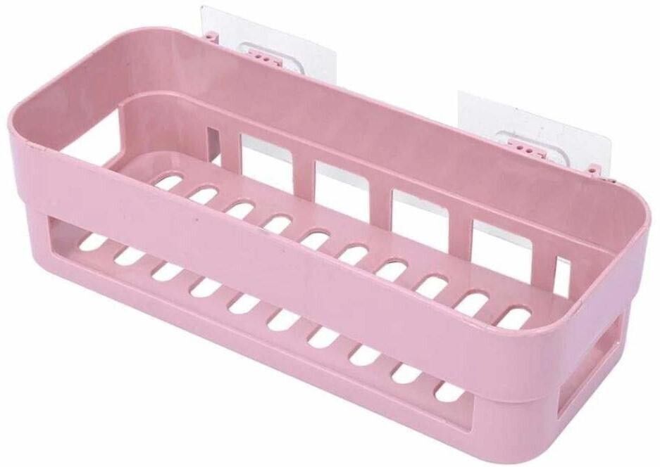 sjk Self Adhesive Multi-Purpose Wall Hanging BATHROOM floating Shelf Plastic Wall Shelf-picture-9