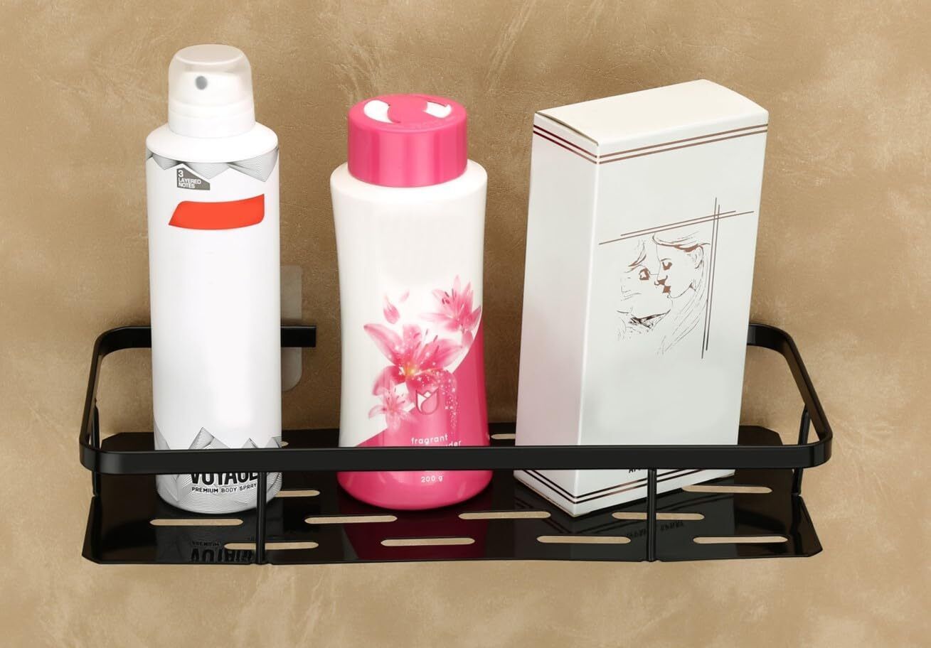 Wall Mounted Bathroom Shelf/ Rack/ Storage Organizer for Bathroom/ Kitchen Rack/ Steel Wall Shelf-image-48