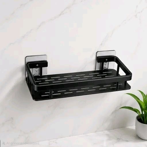 parmrshwar sales Metal Pack of 1 Self Adhesive Shelf for Washroom Dressing/Livingroom Iron Wall Shelf-picture-16