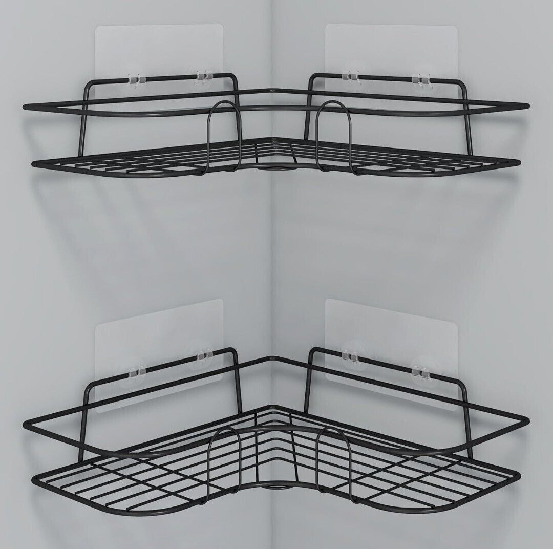 havion Steel Corner Organizer Iron Wall Shelf-picture-31