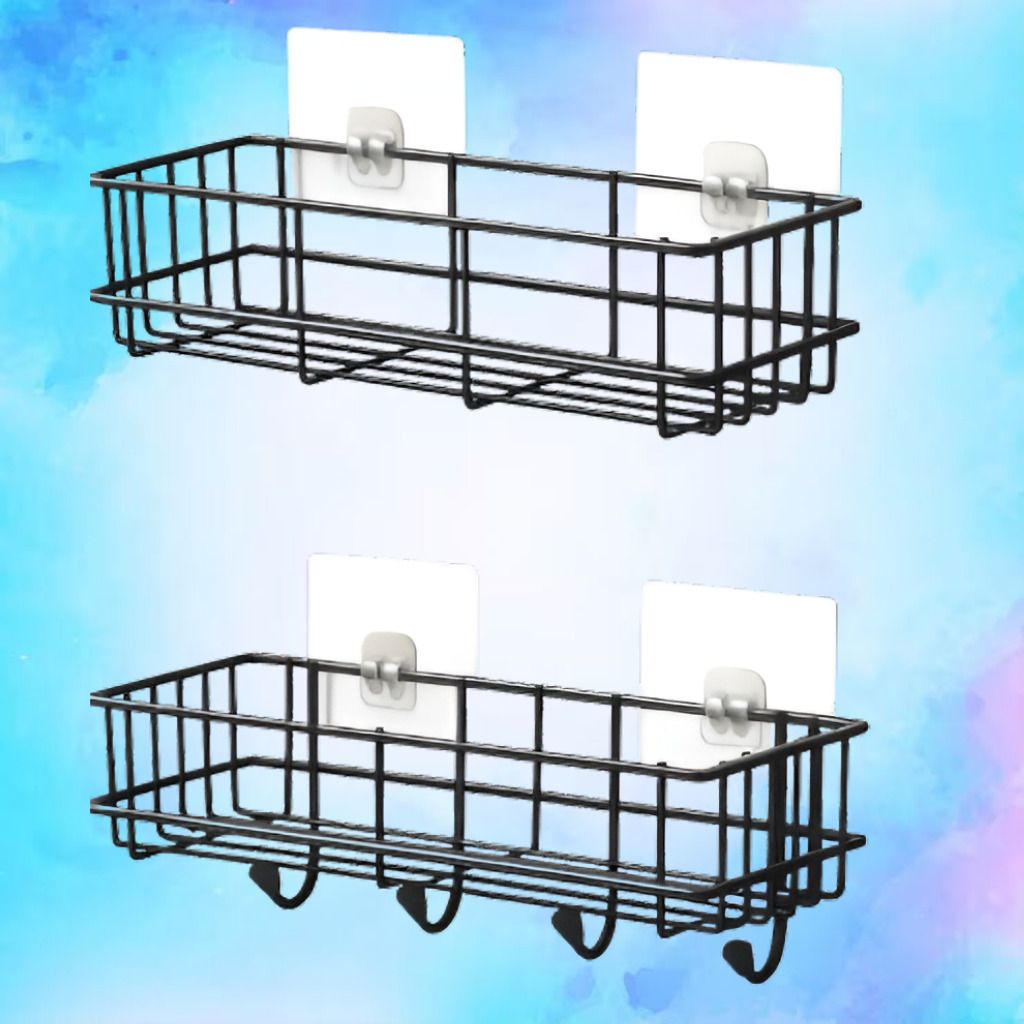 Premium Utility Iron Shelf Modern Bathroom Rack Iron, Steel Wall Shelf-image-7