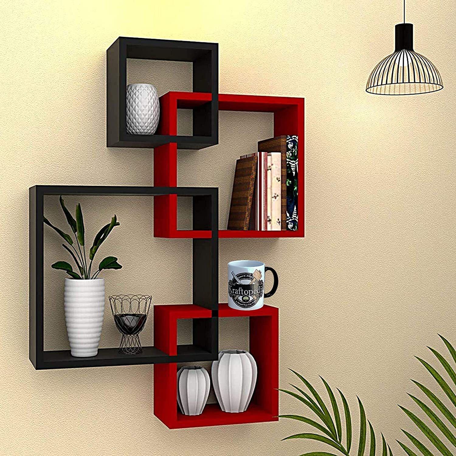 the pinewood enterprises Wooden Wall Rack Stand for Living Room, Home Decor Beautiful Wooden, MDF (Medium Density Fiber) Wall Shelf-picture-11