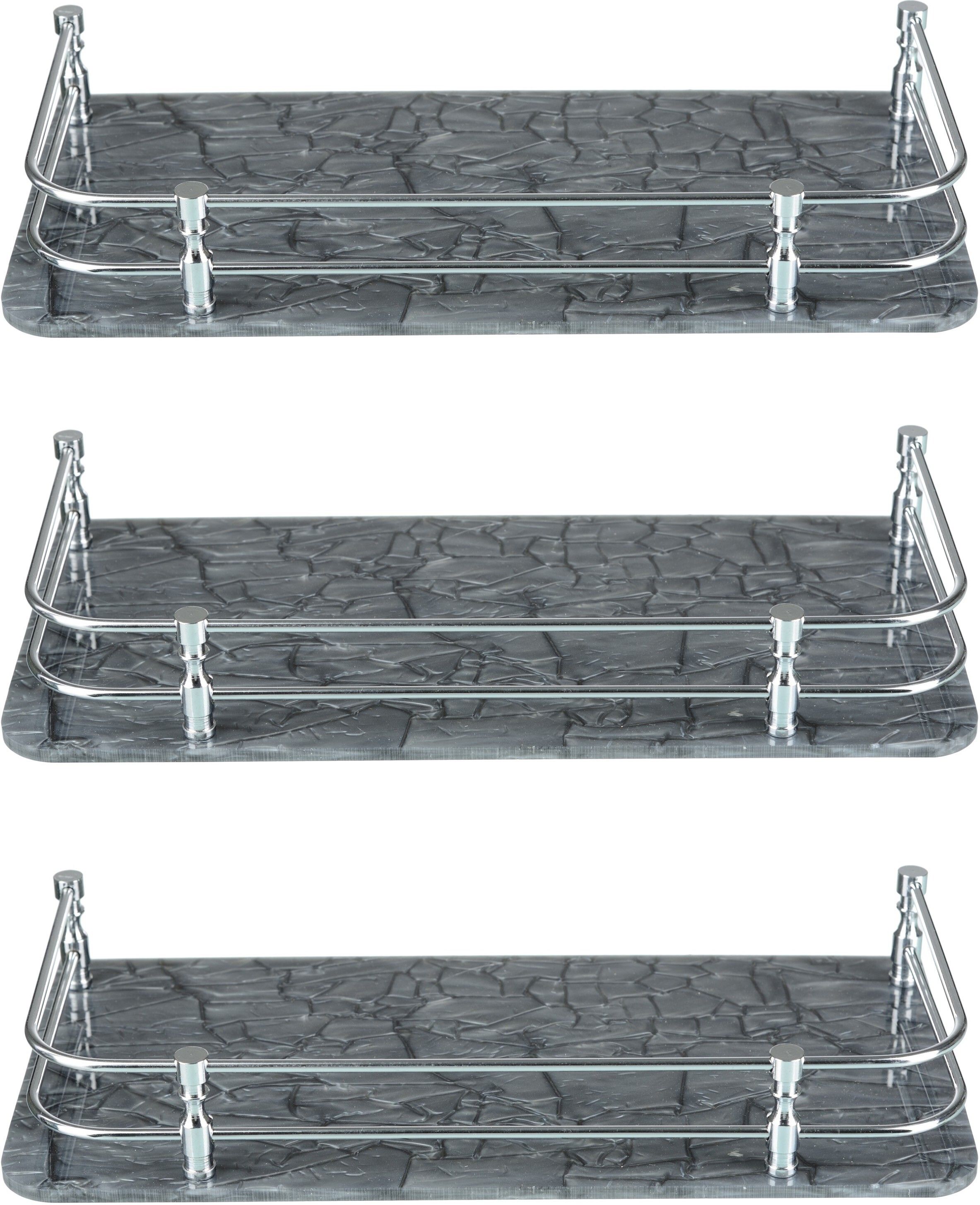 12x5 Inch Bathroom Shelf/Wall Shelves/Wall Stand(3 PCS)Bathroom Rack Accessories Acrylic Wall Shelf-image-1