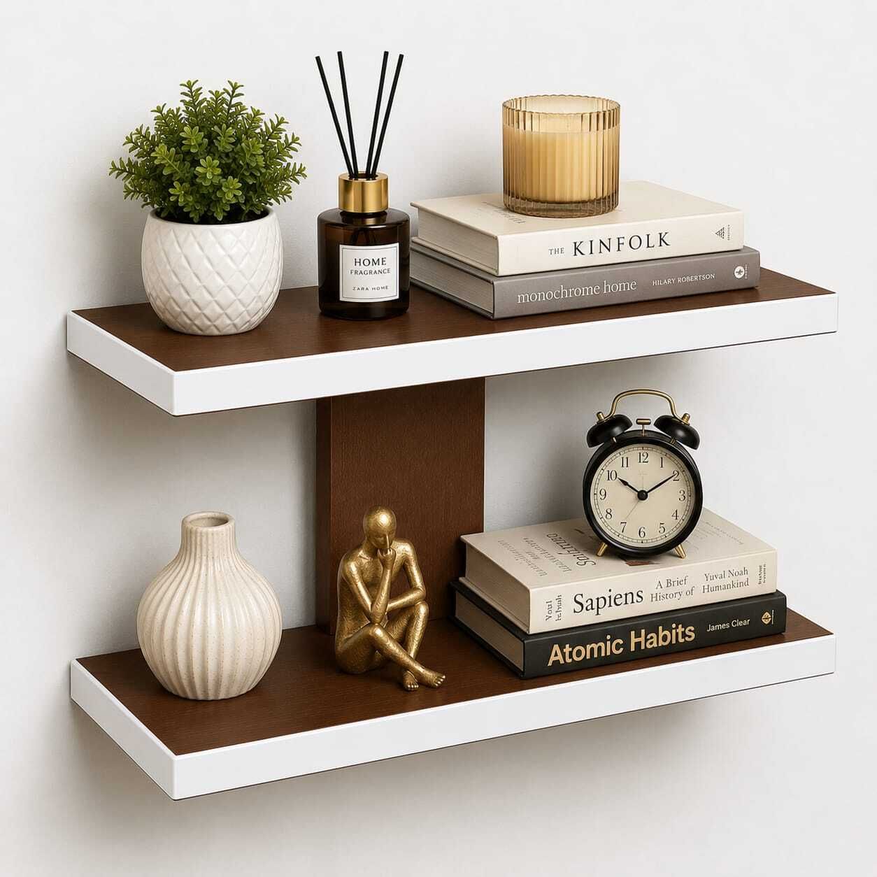 Wooden wall mount Tv set box stand Wall shelves Home Decor Wooden Wall Shelf-image-39