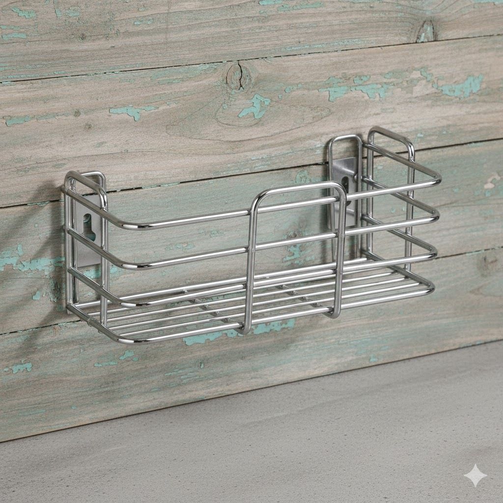 spacekeeper Stainless Steel Bathroom Shelf | Wall Mounted Shower Caddy Stainless Steel Wall Shelf-picture-36