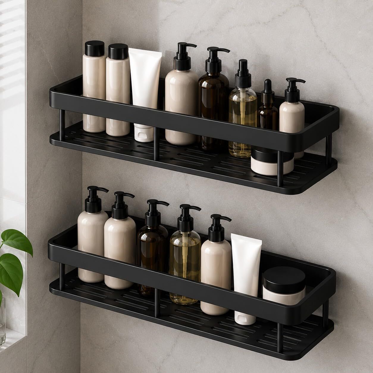 pilltox Bathroom Organiser Without Drill Plastic Wall Shelf-picture-28