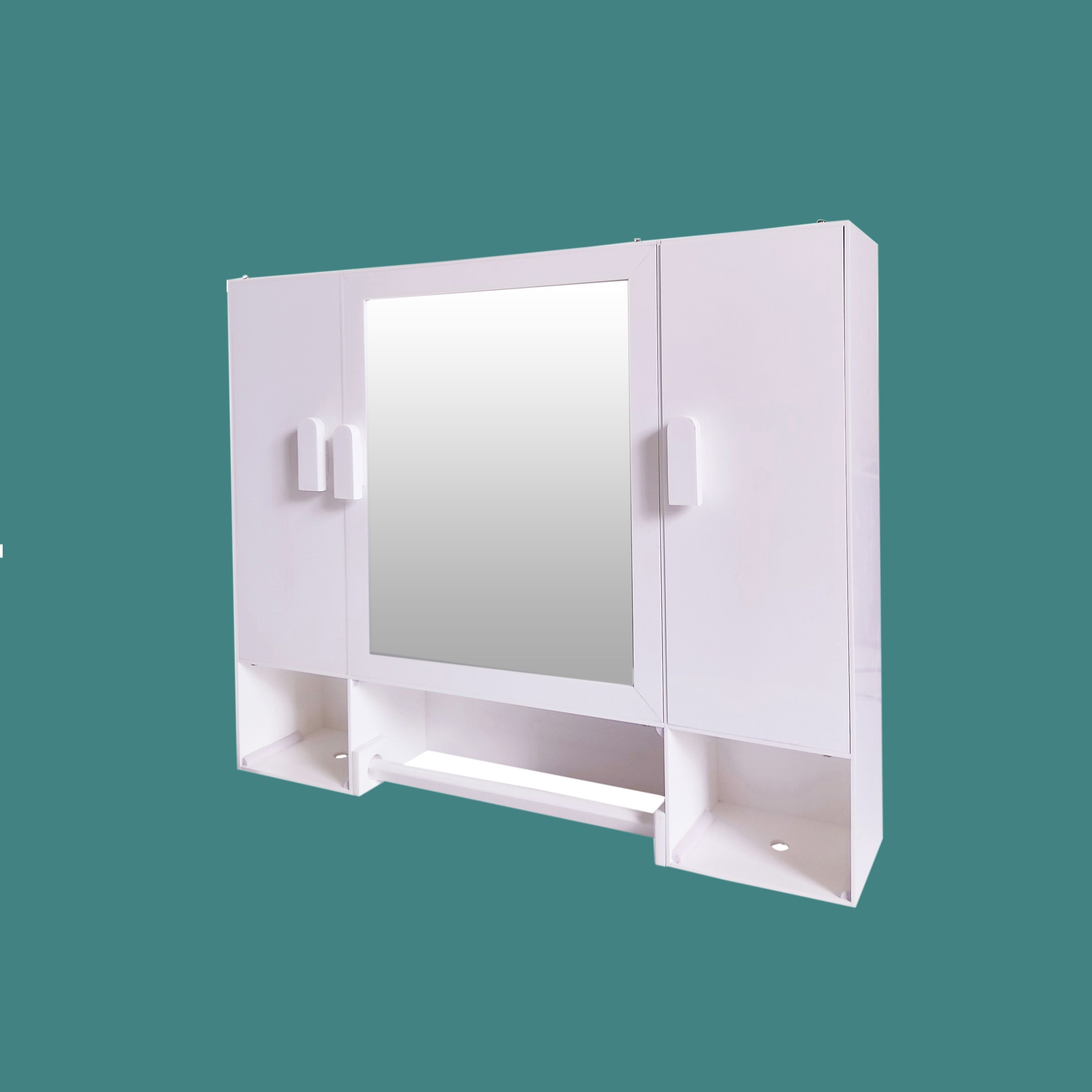 winaco Monalisa White Acrylic 18" x 4" x 14" inch Bathroom Storage wall Mirror Cabinet Acrylic Wall Shelf-picture-11