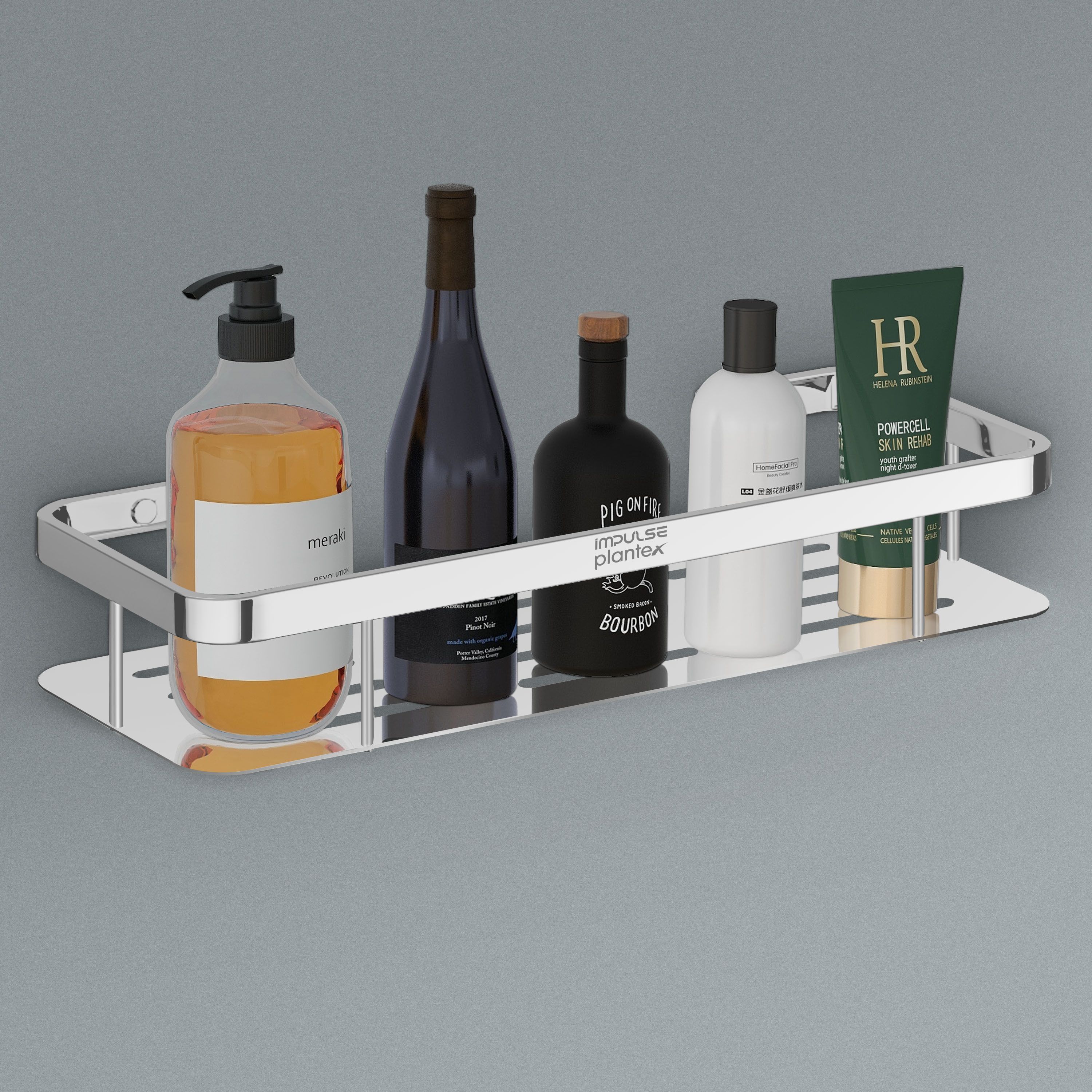 304 Grade Bathroom Shelf for Wall Kitchen Bathroom and Rack (15X5 Inches ) Stainless Steel Wall Shelf-image-26
