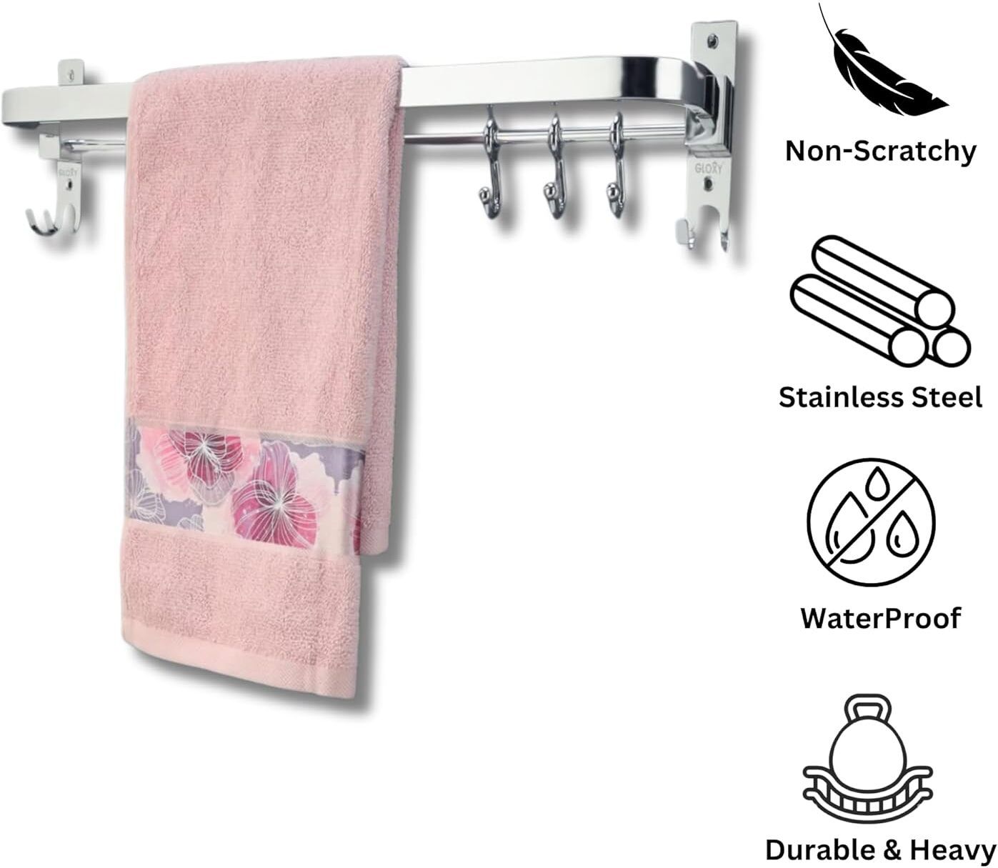 steelhaven 24 inch 1 Bar Towel Rod-picture-21