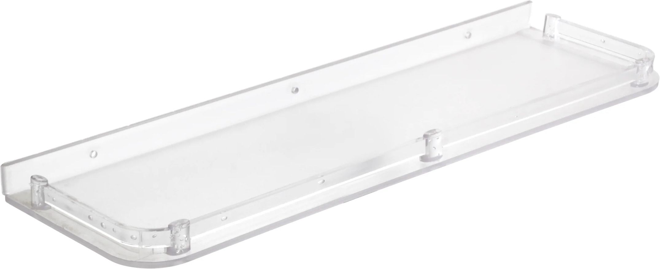 Premium Quality Bathroom Unbreakable Plastic 13 Inch Rectangular ABS Shelf Tray Acrylic Wall Shelf-image-24