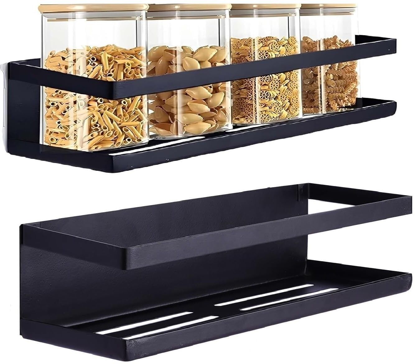 SRHV kitchen organizer storage spice magnetic rack Iron Wall Shelf-image-47