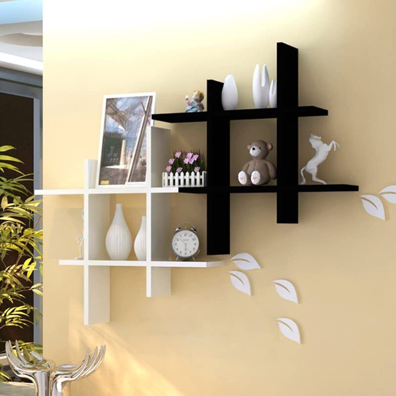 LX-2-PEICE-WALL-SHELF MDF (Medium Density Fiber) Wall Shelf-image-26