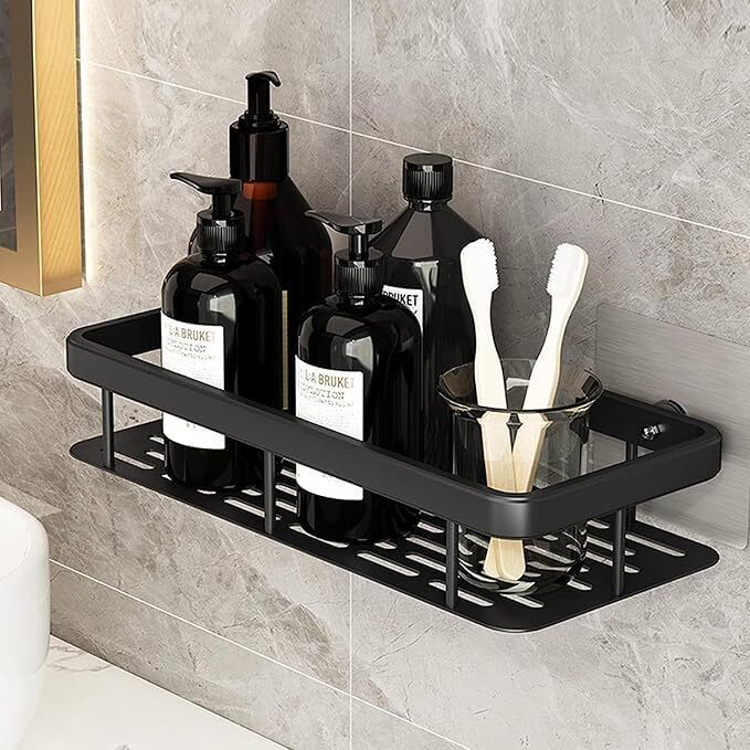 akoopar global Self-Adhesive Wall Mounted /Rack/Storage Organizer for bathroom/Kitchen Plastic Plastic Wall Shelf-picture-30