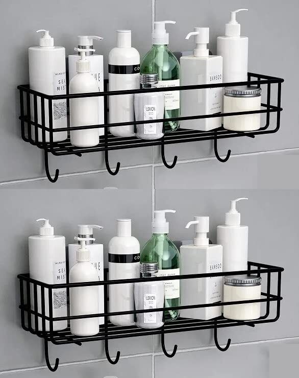 4 HOOK SHELF Iron Wall Shelf-image-46