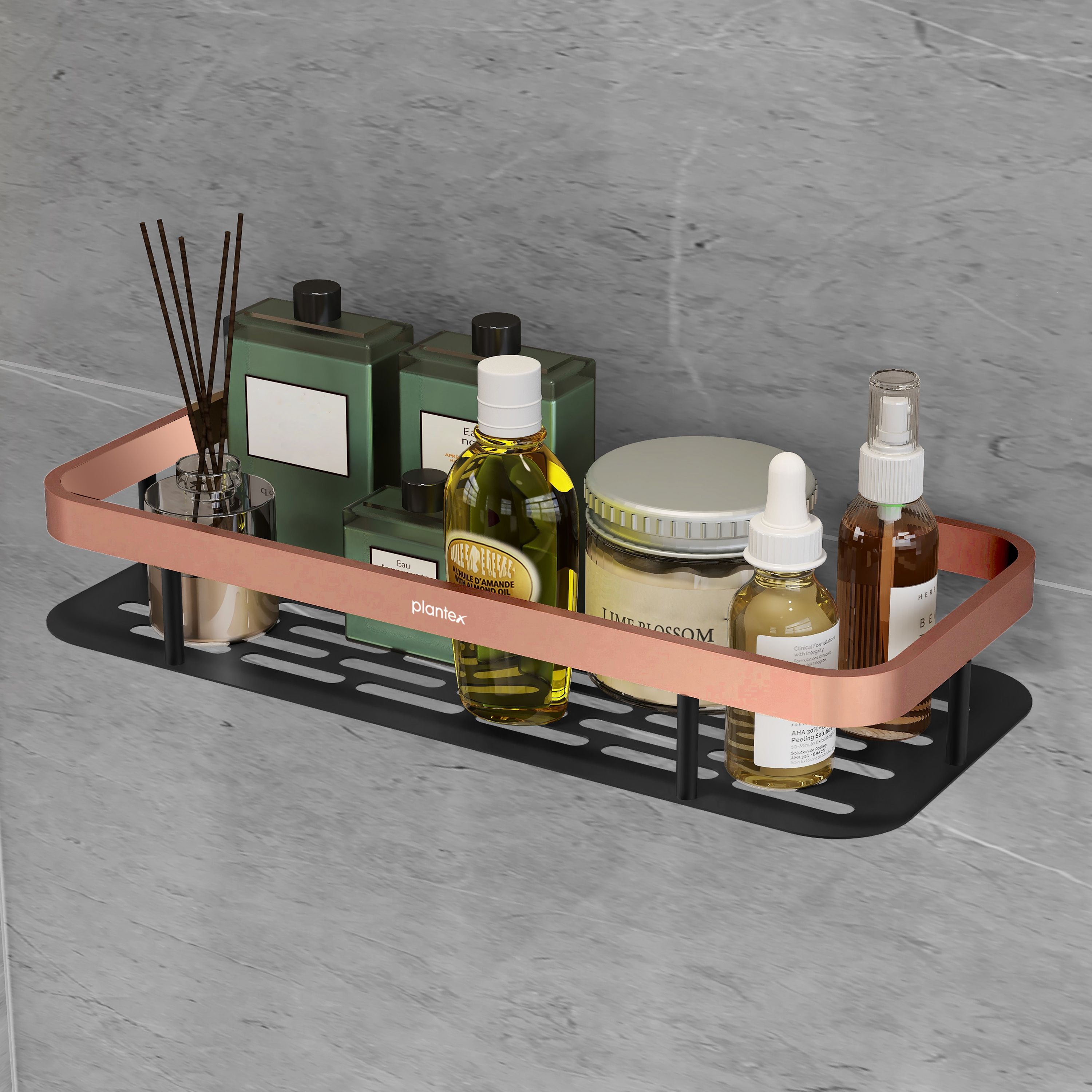 Shelf for Bathroom/Multipurpose Shelf/Self-Adhesive Shelf for Home/Office(12x5) Aluminium, Stainless Steel Wall Shelf-image-40