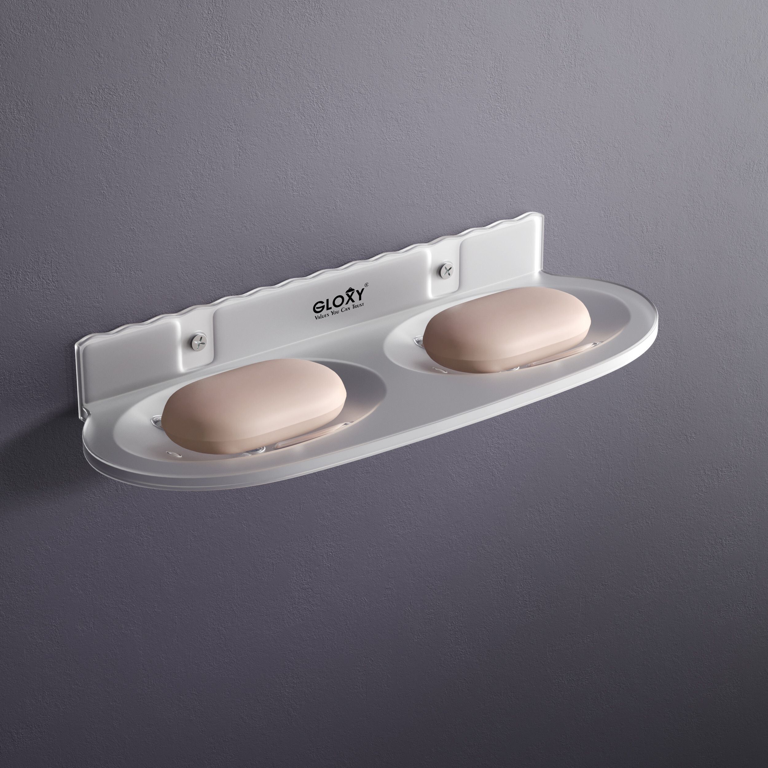 Double Soap Dish | Unbreakable Dual Soap Stand for Bathroom & Kitchen Use Acrylic Toilet Paper Holder-image-33