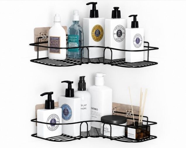Corner Shelf Black Iron Wall Shelf-image-2