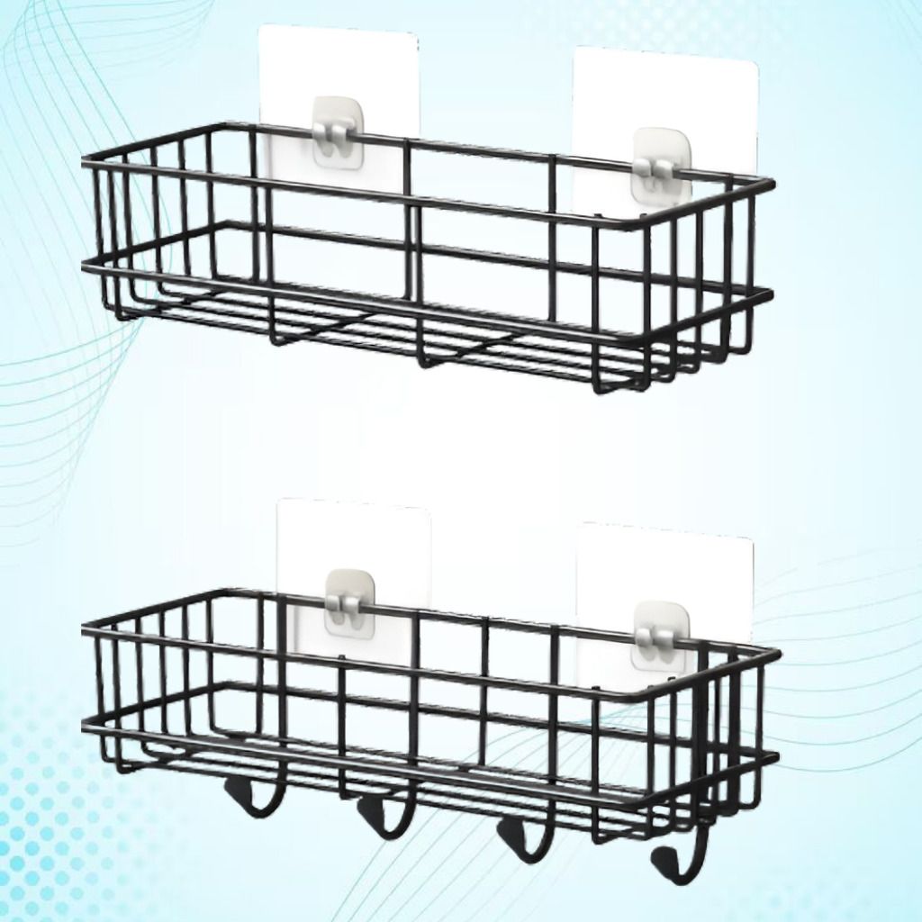 steelhaven Luxury Iron Wall Shelf Black Storage Organizer Iron, Steel Wall Shelf-picture-26