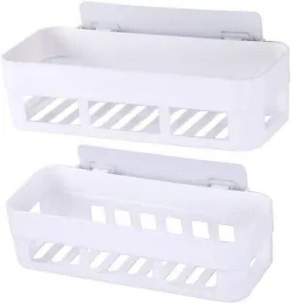 sjk Self Adhesive Multi-Purpose Wall Hanging BATHROOM floating Shelf Plastic Wall Shelf-picture-47