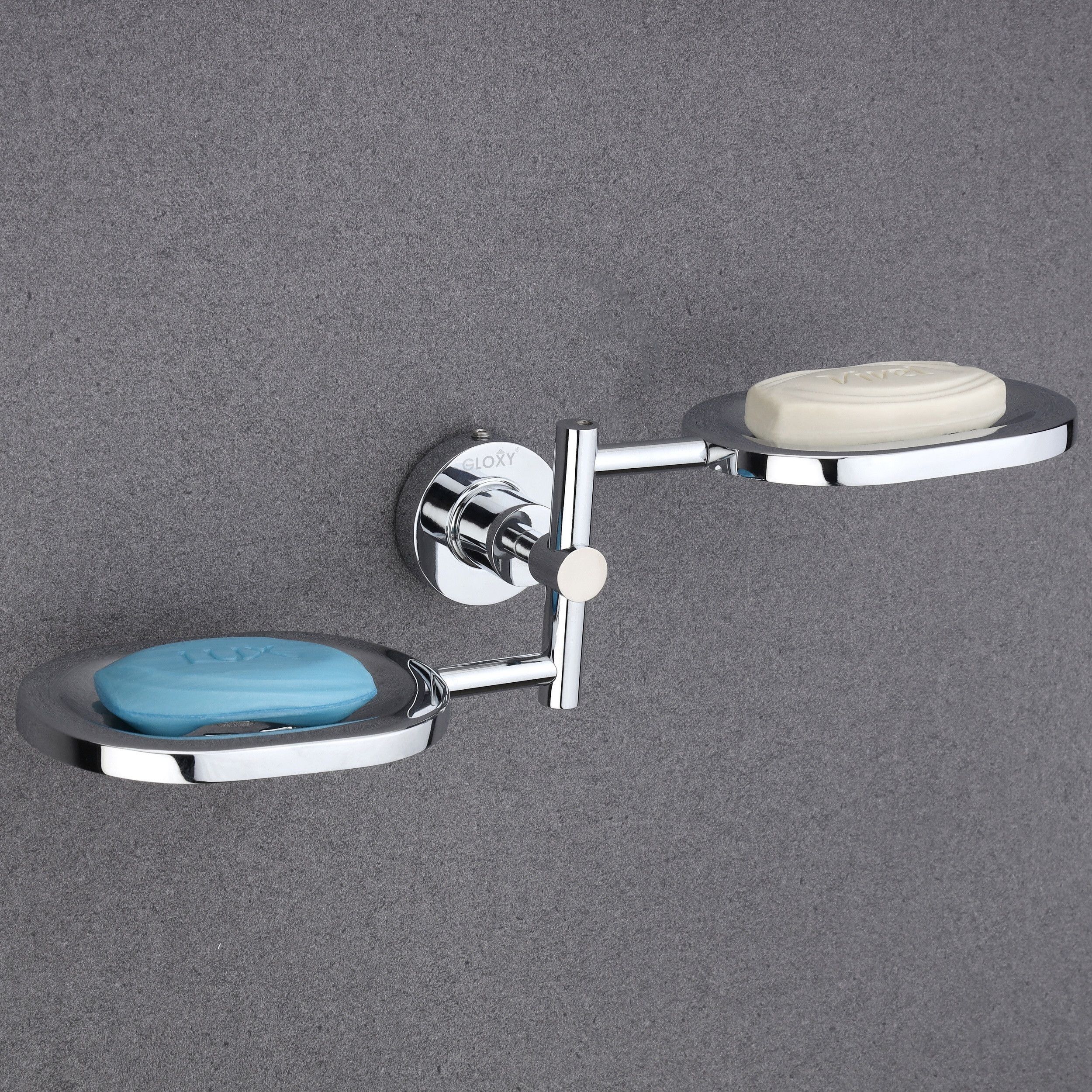 gloxy Double Soap Holder for Bathroom | Wall Mounted Rust-Proof Soap Stand Organizer Stainless Steel Toilet Paper Holder-picture-36