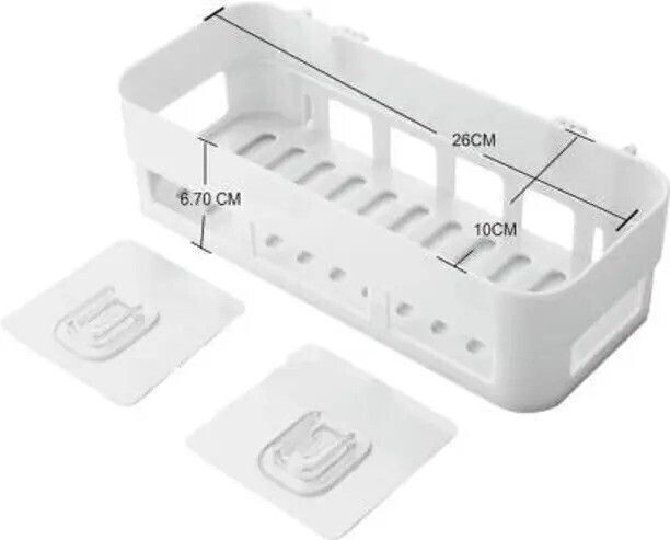 sjk Self Adhesive Multi-Purpose Wall Hanging BATHROOM floating Shelf Plastic Wall Shelf-picture-37