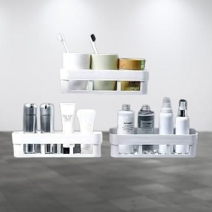 rack and shelf plastic (Number of Shelves - 3, White)_805 Plastic Wall Shelf-image-34