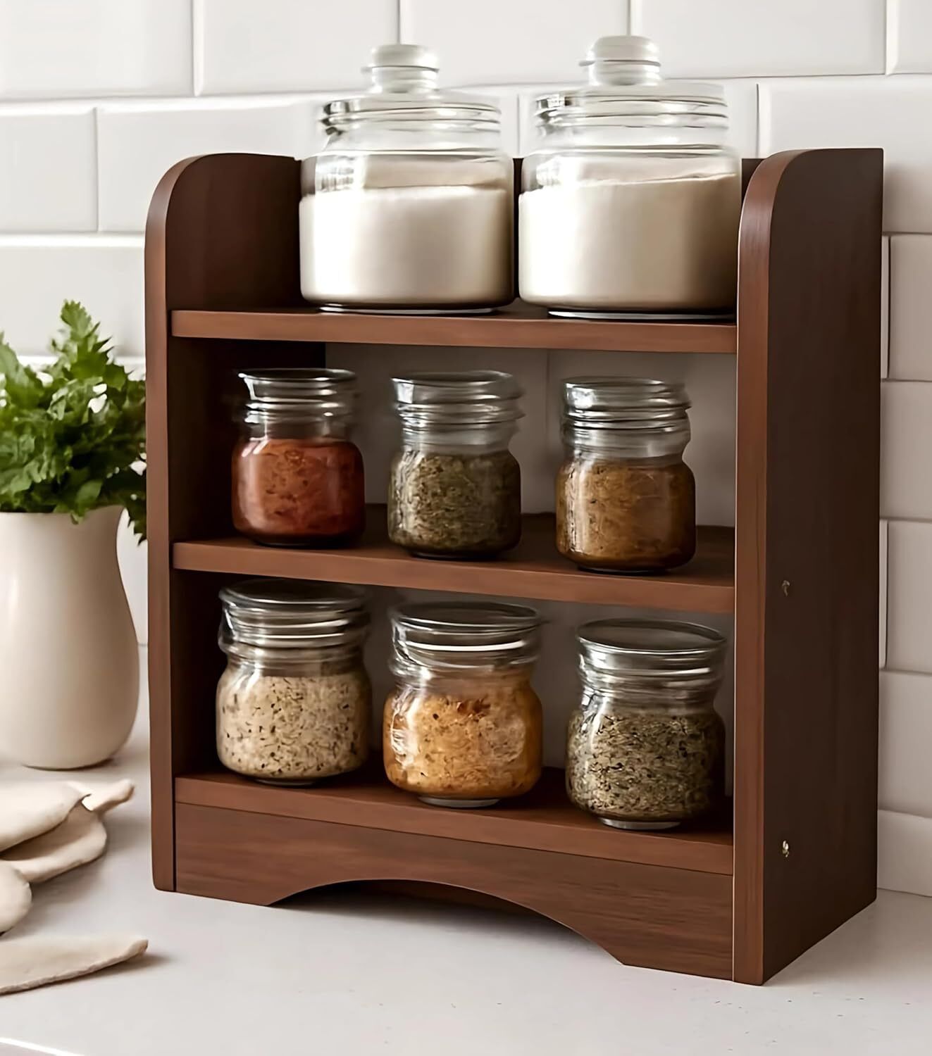 vars decor Containers Kitchen Rack Wood-picture-8