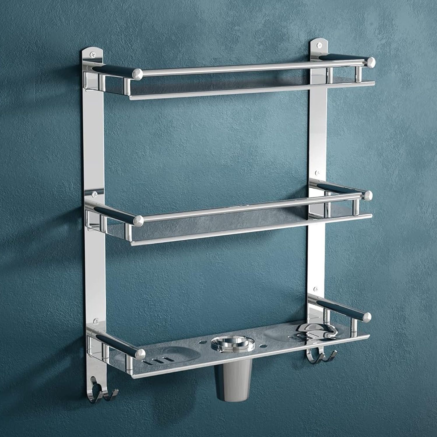 akshar prime Stainless Steel, Steel Wall Shelf-picture-23